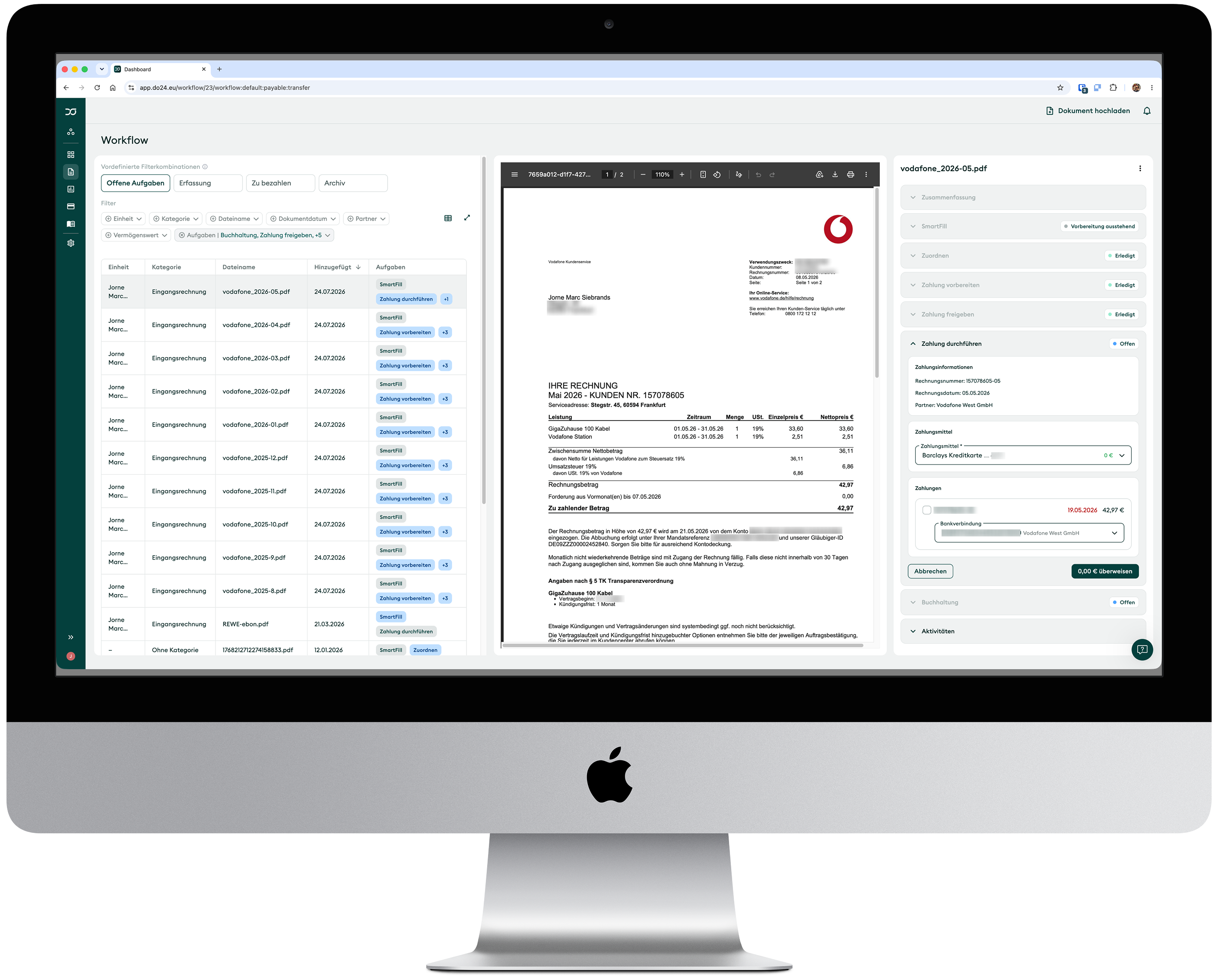 The shipped task pipeline: one document as a set of independent tasks